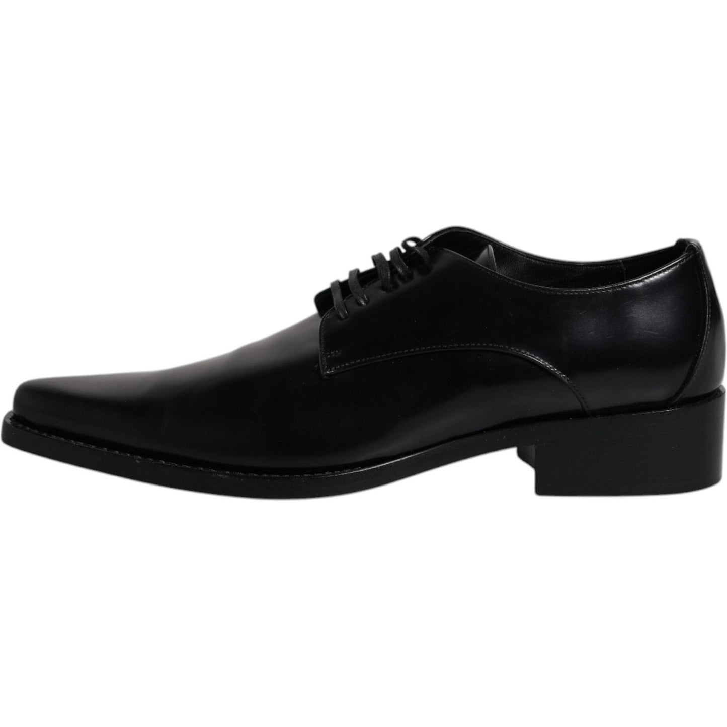 Dolce & Gabbana Black Patent Leather Derby Men Dress Shoes Dolce & Gabbana Black