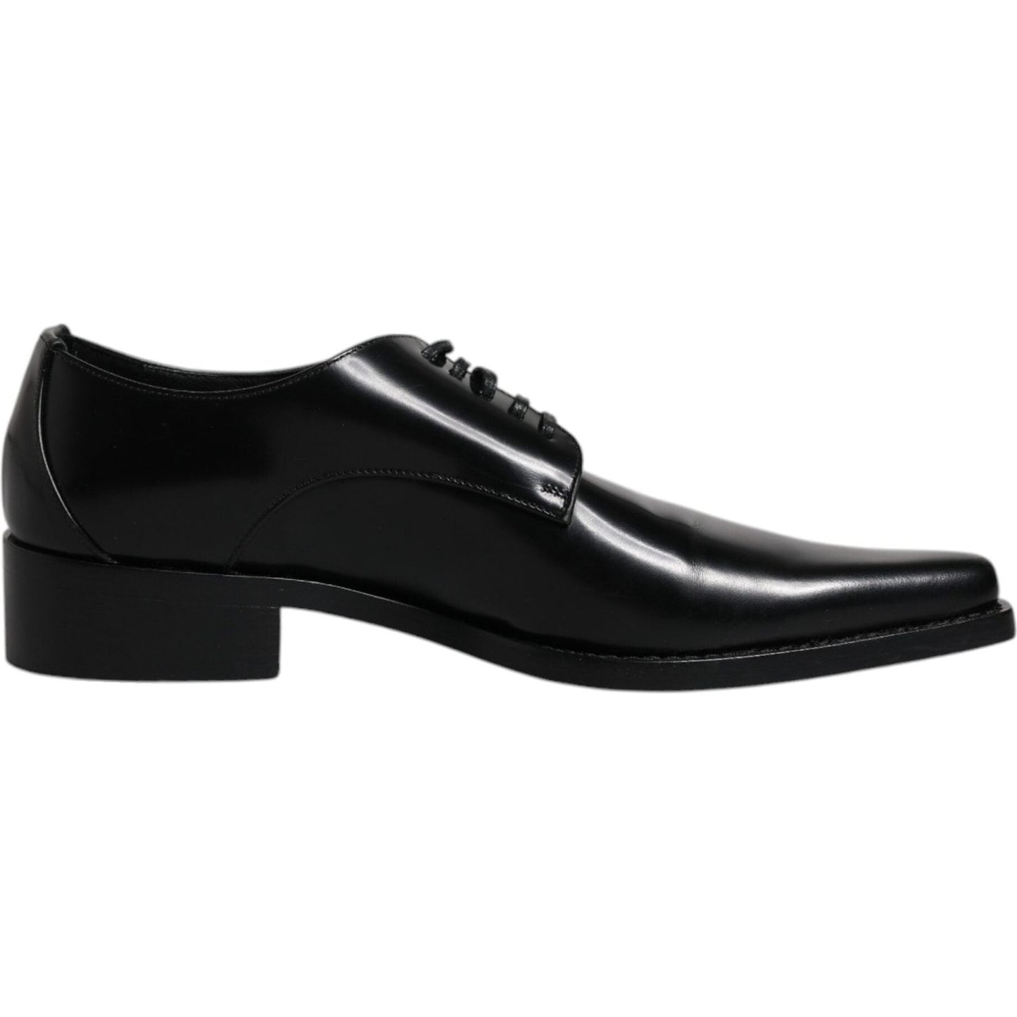 Dolce & Gabbana Black Patent Leather Derby Men Dress Shoes Dolce & Gabbana Black