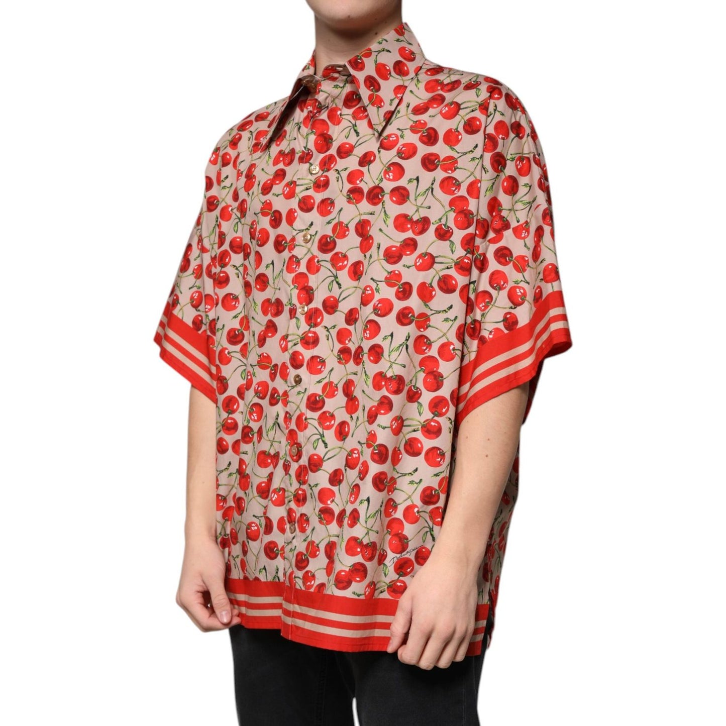 Dolce & Gabbana Dolce & Gabbana Beige Cherry Button Down Men Casual Shirt TSH87291-40 1728,67345645728,Beige,Clothing,Dolce & Gabbana,IT40 | M,Material: 100% Cotton,Men,Men - Clothing,New with tags,Shirts - Men - Clothing