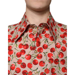 Dolce & Gabbana Dolce & Gabbana Beige Cherry Button Down Men Casual Shirt TSH87291-40 1728,67345645728,Beige,Clothing,Dolce & Gabbana,IT40 | M,Material: 100% Cotton,Men,Men - Clothing,New with tags,Shirts - Men - Clothing