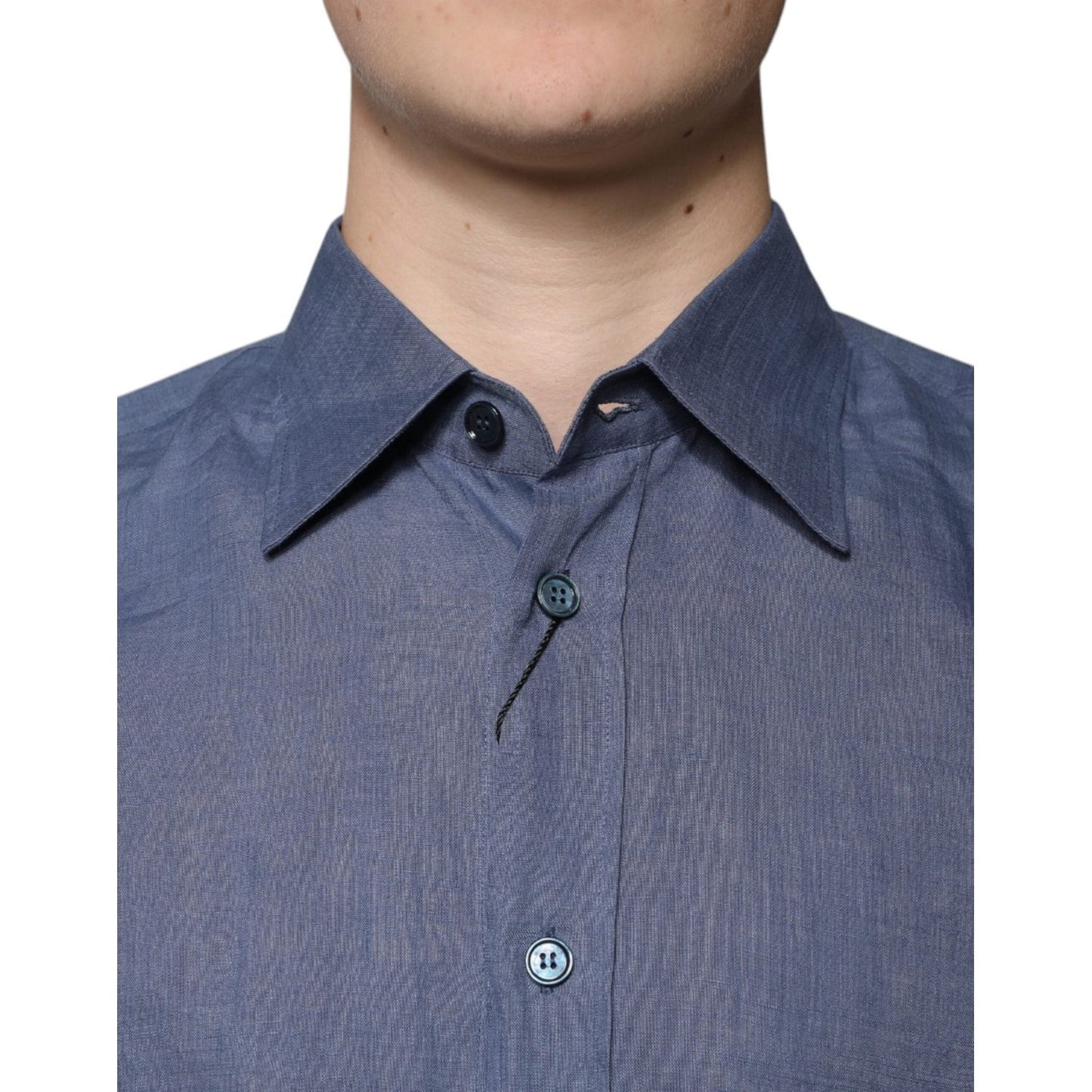 Dolce & Gabbana Dolce & Gabbana Blue Logo Long Sleeve Button Down Casual Shirt TSH87304-39 1728,67345645728,Blue,Clothing,Dolce & Gabbana,IT39 | S,Material: 100% Flax,Men,Men - Clothing,New with tags,Shirts - Men - Clothing
