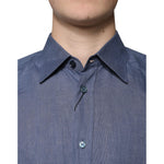 Dolce & Gabbana Dolce & Gabbana Blue Logo Long Sleeve Button Down Casual Shirt TSH87304-39 1728,67345645728,Blue,Clothing,Dolce & Gabbana,IT39 | S,Material: 100% Flax,Men,Men - Clothing,New with tags,Shirts - Men - Clothing