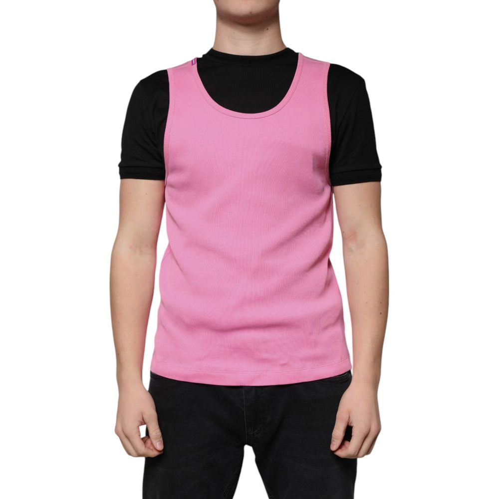 Dolce & Gabbana Dolce & Gabbana Pink Cotton Round Neck Sleeveless T-shirt TSH87325-54 1728,67345645728,Clothing,Dolce & Gabbana,IT54 | XL,Material: 100% Cotton,Men,Men - Clothing,New with tags,Pink,T-Shirts - Men - Clothing
