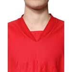 Dolce & Gabbana Dolce & Gabbana Red Cotton V-neck Short Sleeves T-shirt TSH87338-50 1728,67345645728,Clothing,Dolce & Gabbana,IT50 | L,Material: 100% Cotton,Men,Men - Clothing,New with tags,Red,T-Shirts - Men - Clothing