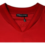 Dolce & Gabbana Dolce & Gabbana Red Cotton V-neck Short Sleeves T-shirt TSH87338-50 1728,67345645728,Clothing,Dolce & Gabbana,IT50 | L,Material: 100% Cotton,Men,Men - Clothing,New with tags,Red,T-Shirts - Men - Clothing