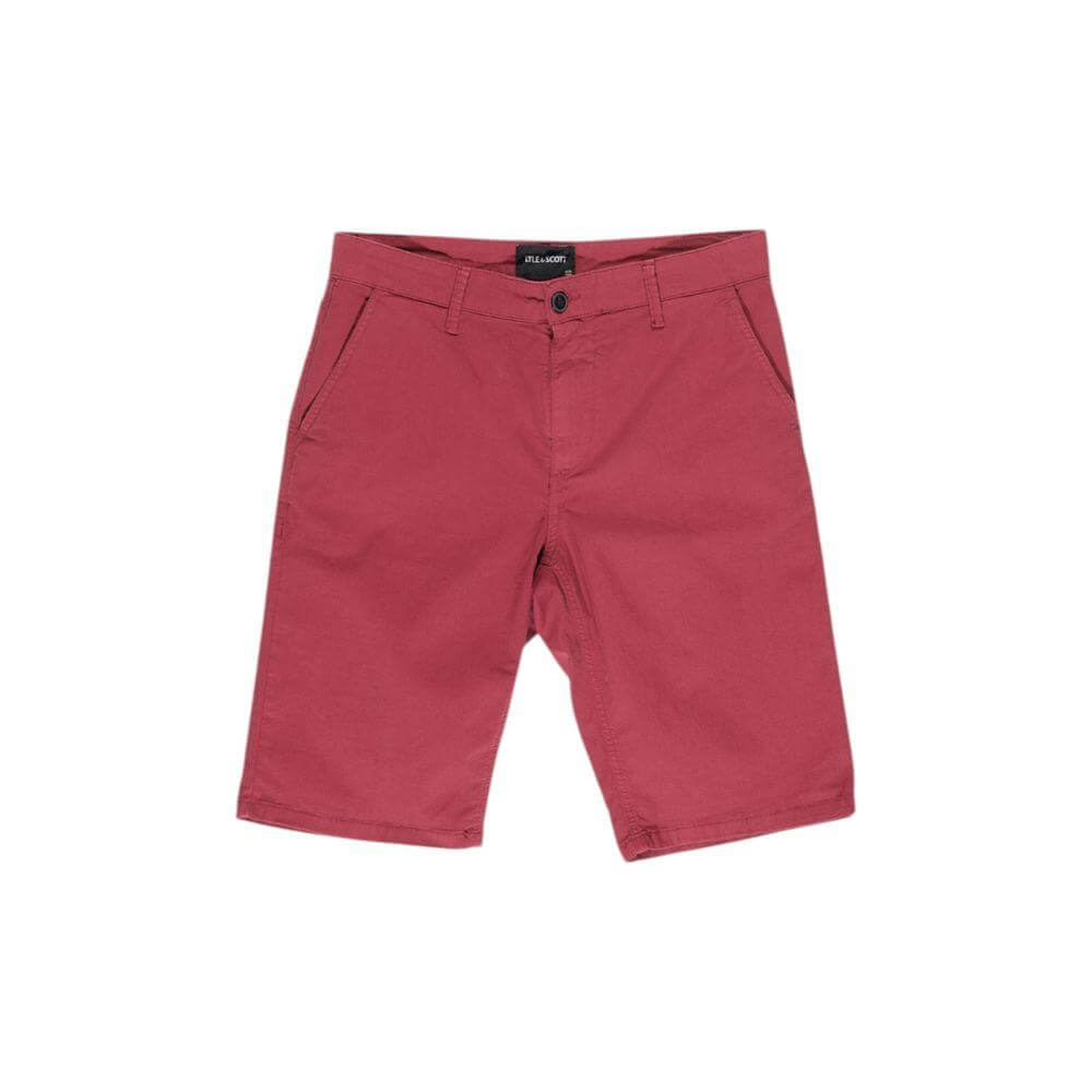 Lyle & Scott Bordeaux Cotton Men's Bermuda Shorts, Fall/Winter Collection, 97% Cotton, 3% Elastane for comfort and style.