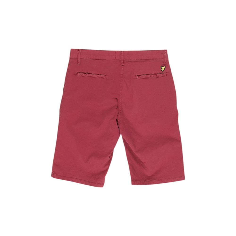 Lyle & Scott Bordeaux Cotton Shorts for Men, Fall/Winter Collection, 97% Cotton, 3% Elastane, Back View