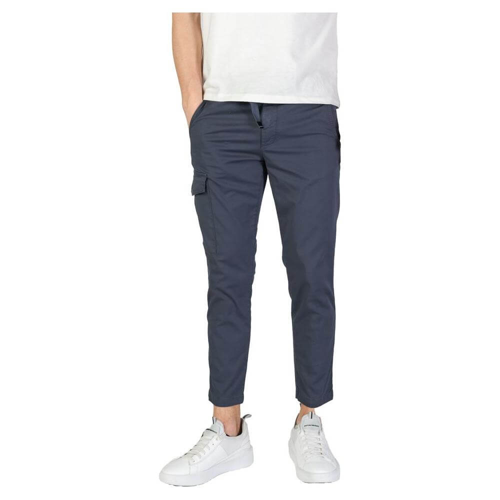 Refrigiwear blue cotton jeans for men, fall/winter collection, regular fit with elastane for comfort, ideal for casual wear.
