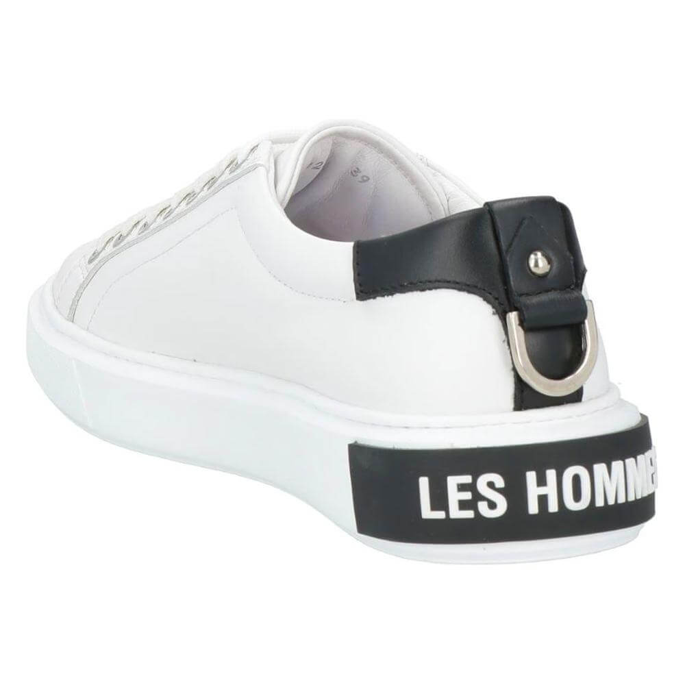 Les Hommes White Calfskin Men Sneaker