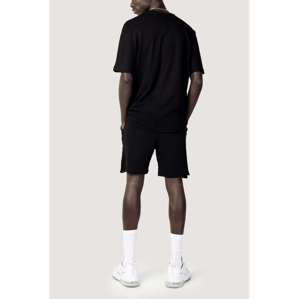 Men's Hydra Clothing Black Cotton Summer Short Suit, Back View, 100% Cotton, Spring/Summer Collection