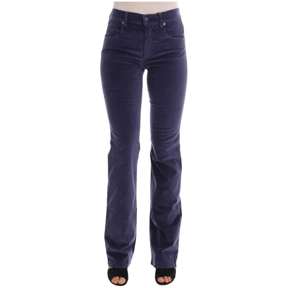 Ermanno Scervino Purple Corduroy Stretch Bootcut Pants PAN60783-1