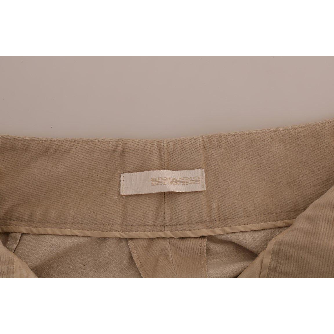 Ermanno Scervino Beige Cotton Bootcut Pants BYX1166-1