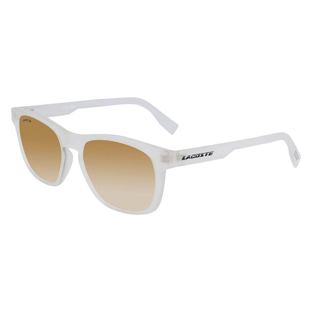 Lacoste Transparent Bio Injected Sunglasses L988S-970, 54/18/145mm, Brown lenses, eco-friendly design for men.