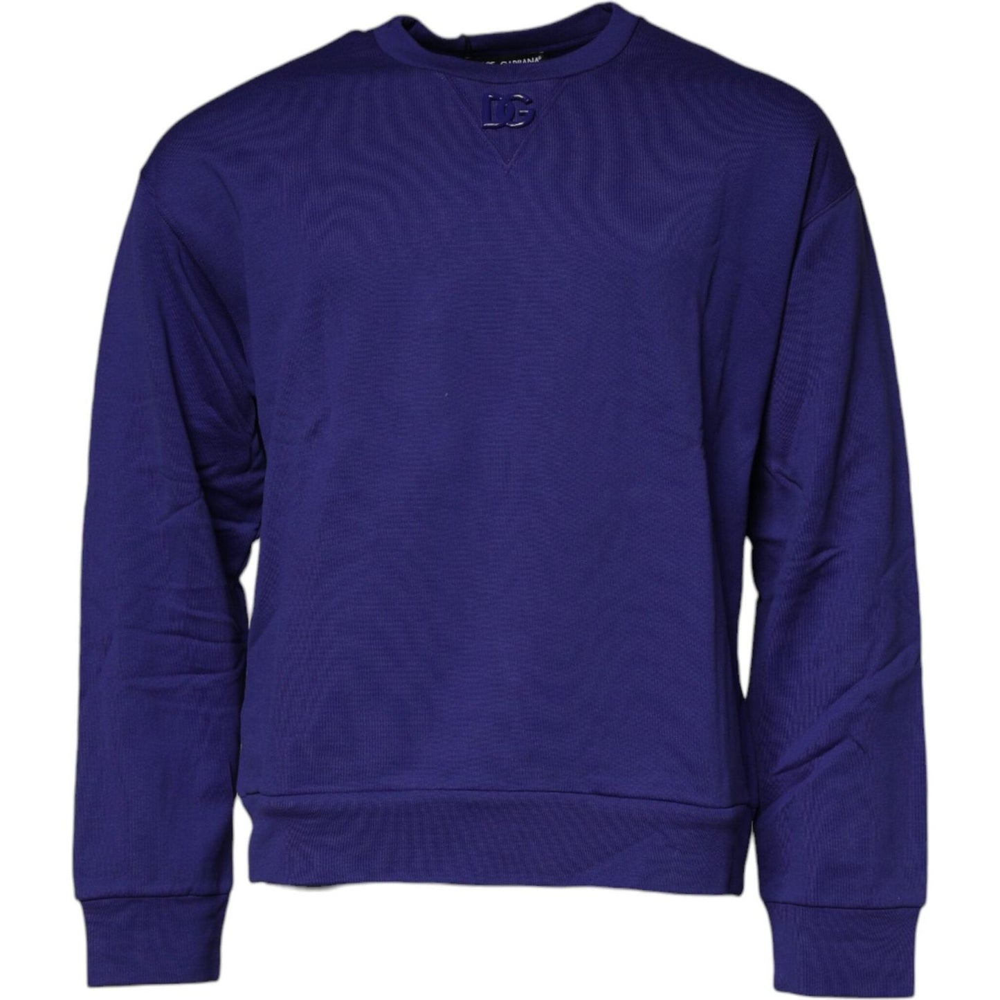 Dolce & Gabbana Dolce & Gabbana Blue Cotton Crew Neck Men Pullover Sweater TSH87489-50 1728,67345645728,Blue,Clothing,Dolce & Gabbana,IT50 | L,Material: 100% Cotton,Men,Men - Clothing,New with tags,Sweaters - Men - Clothing