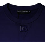 Dolce & Gabbana Dolce & Gabbana Blue Cotton Crew Neck Men Pullover Sweater TSH87489-50 1728,67345645728,Blue,Clothing,Dolce & Gabbana,IT50 | L,Material: 100% Cotton,Men,Men - Clothing,New with tags,Sweaters - Men - Clothing