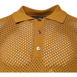 Dolce & Gabbana Dolce & Gabbana Brown Perforated Collared Short Sleeves T-shirt TSH87570-48 1728,67345645728,Brown,Clothing,Dolce & Gabbana,IT48 | M,Material: 65% Cotton 35% Nylon,Men,Men - Clothing,Preowned / Defect,T-Shirts - Men - Clothing