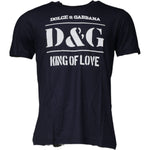Dolce & Gabbana Dolce & Gabbana Blue D&G King Of Love Cotton Crew Neck T-shirt TSH87539-50 1728,67345645728,Blue,Clothing,Dolce & Gabbana,IT50 | L,Material: 100% Cotton,Men,Men - Clothing,New with tags,T-Shirts - Men - Clothing
