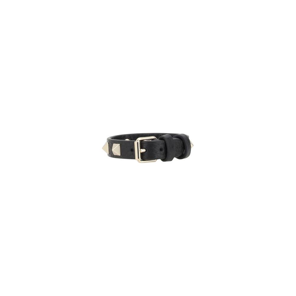 Valentino Garavani Leather Bracelet Valentino Garavani Dark Slate Gray