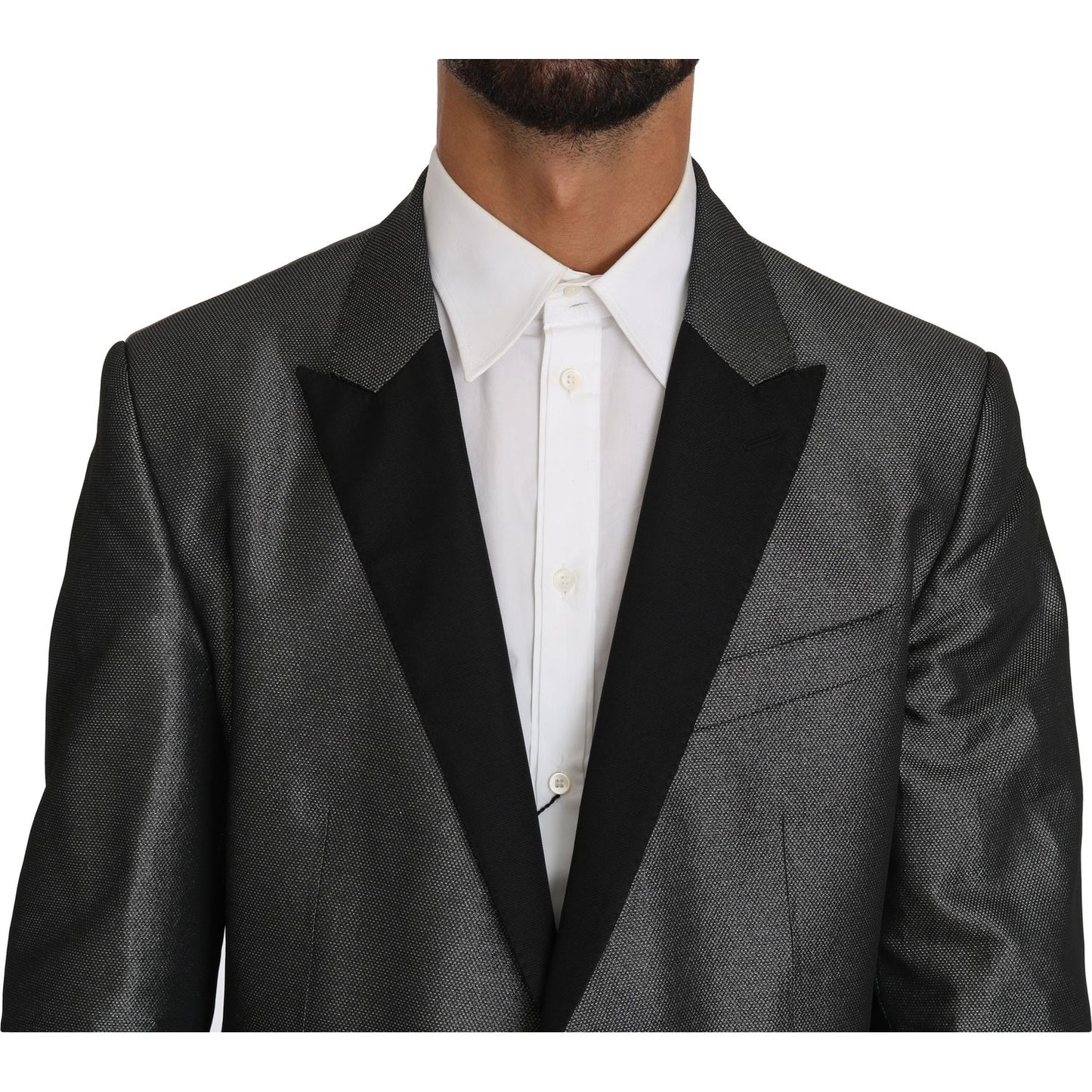 Dolce & Gabbana Elegant Gray Patterned Martini Suit Dolce & Gabbana Dark Slate Gray