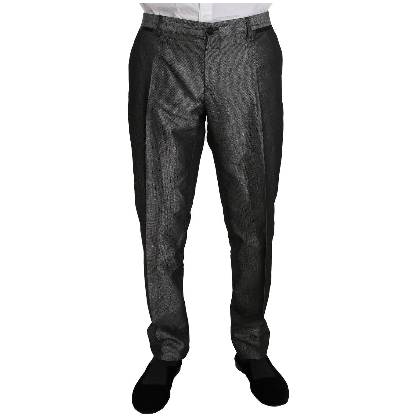 Dolce & Gabbana Elegant Gray Patterned Martini Suit Dolce & Gabbana Dark Slate Gray
