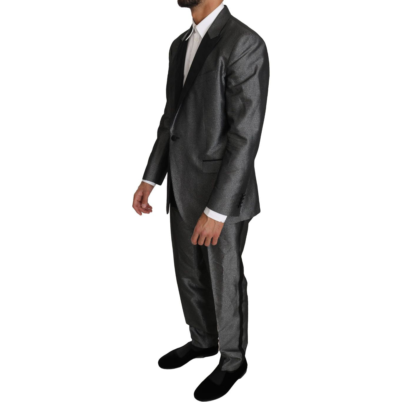 Dolce & Gabbana Elegant Gray Patterned Martini Suit Dolce & Gabbana Dark Slate Gray