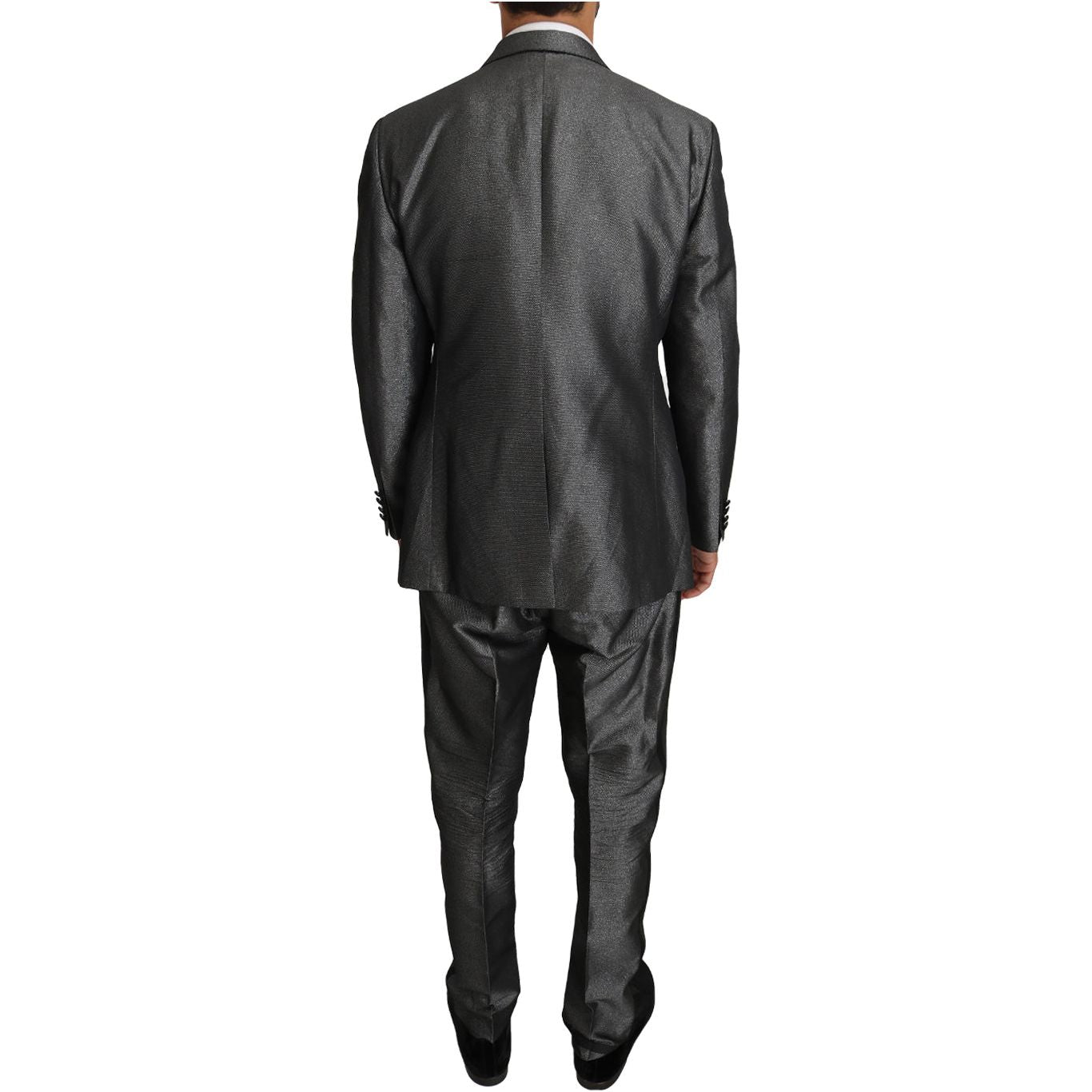 Dolce & Gabbana Elegant Gray Patterned Martini Suit Dolce & Gabbana Dark Slate Gray
