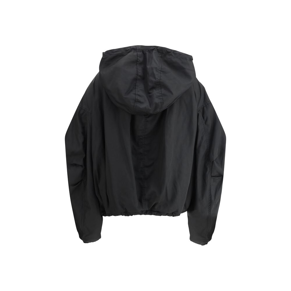The Attico Nylon Windbreaker Jacket The Attico Dark Slate Gray