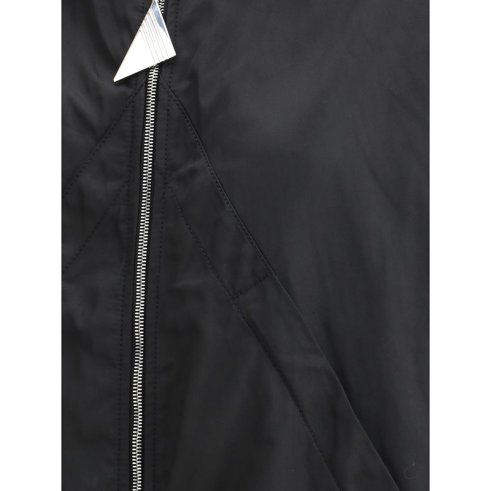 The Attico Nylon Windbreaker Jacket The Attico Dark Slate Gray
