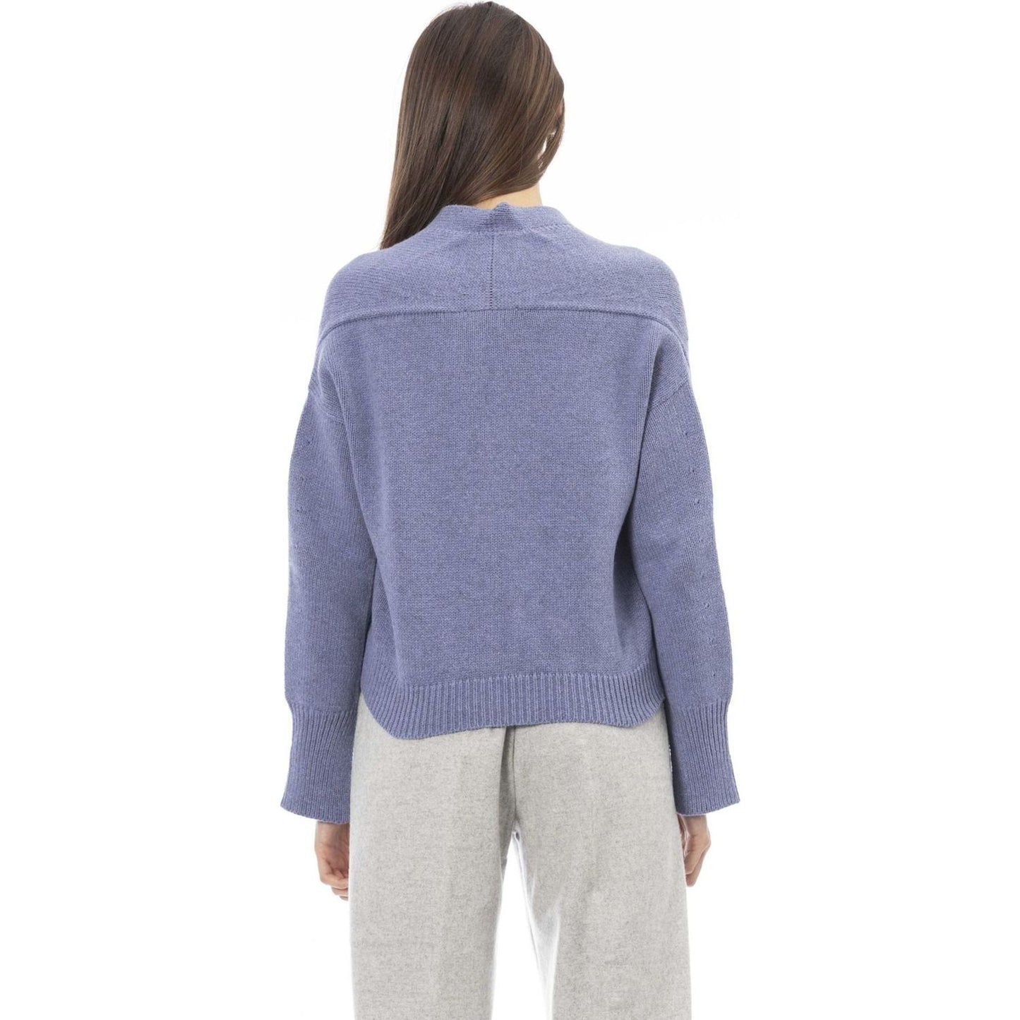 Alpha Studio Sweaters Sweaters Alpha Studio Light Slate Gray