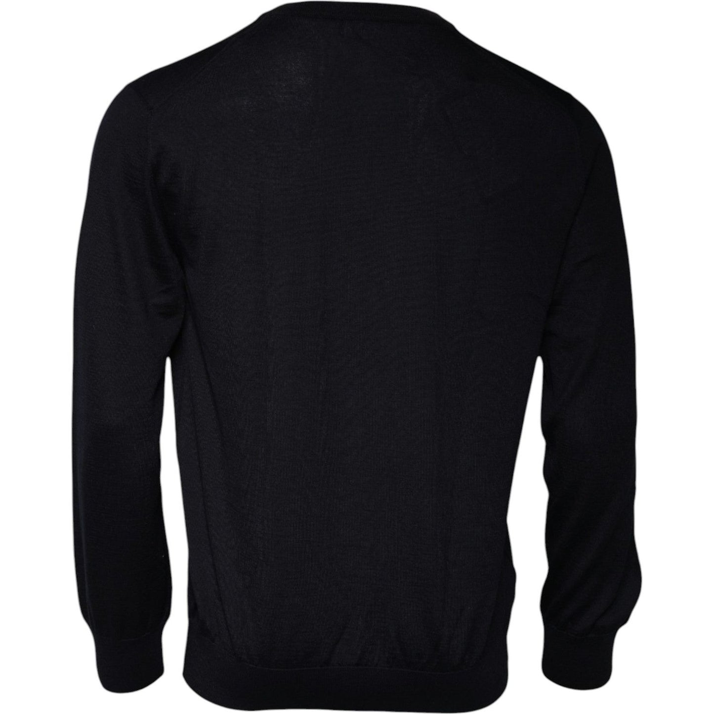 Dolce & Gabbana Blue Cashmere Crew Neck Pullover Sweater