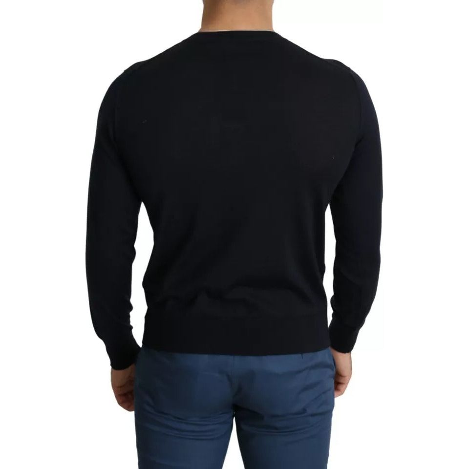 Dolce & Gabbana Black Cashmere Crew Neck Sweatshirt Sweater