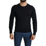 Dolce & Gabbana Black Cashmere Crew Neck Sweatshirt Sweater