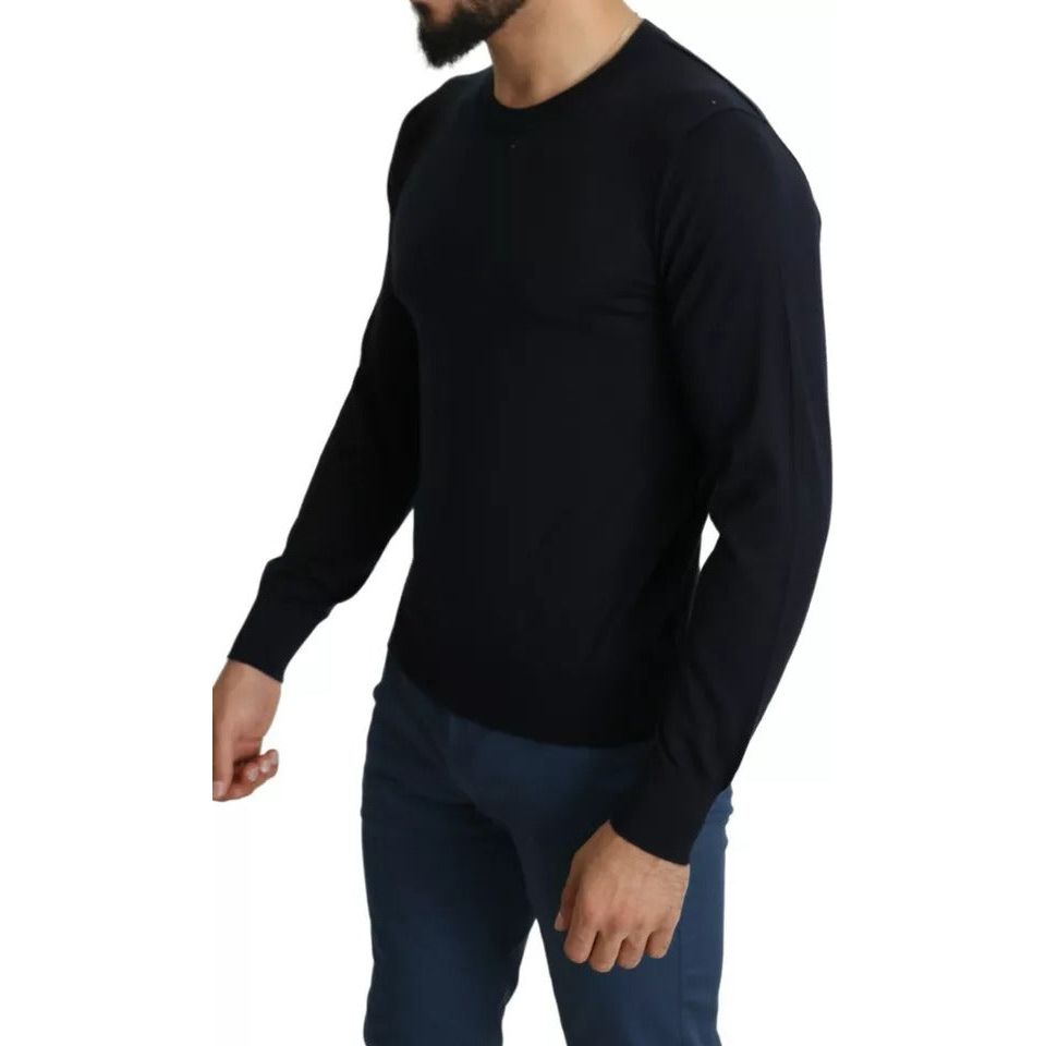 Dolce & Gabbana Black Cashmere Crew Neck Sweatshirt Sweater