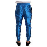Dolce & Gabbana Blue Jacquard Silk Formal 2 Piece Set Suit