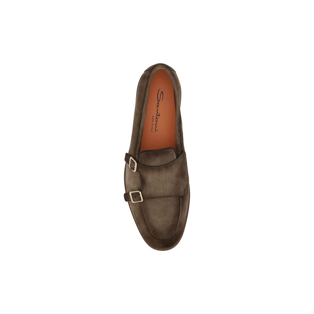 Santoni Leather Loafers Santoni Dark Olive Green