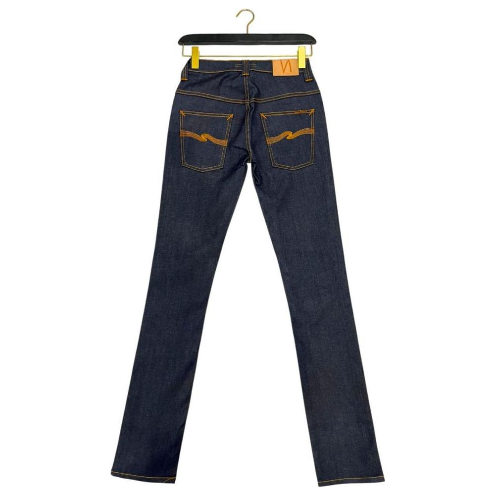 Nudie Jeans Blue Cotton Women Jeans Nudie Jeans Dark Slate Gray
