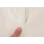 Dolce & Gabbana White High Waist Tapered Wool Pants
