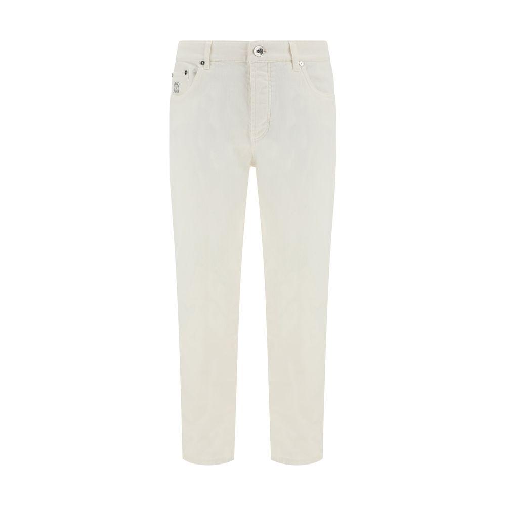 Brunello Cucinelli Jeans with turn-up hem Brunello Cucinelli Light Gray