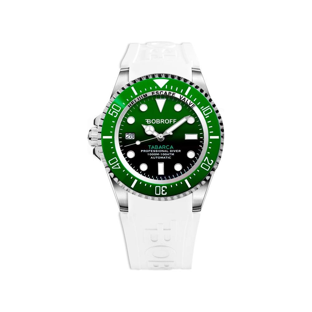Bobroff White Rubber Watch Bobroff Light Gray
