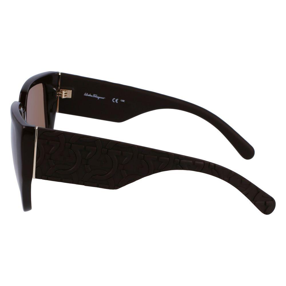 Ferragamo Brown Bio Injected Sunglasses Ferragamo Black