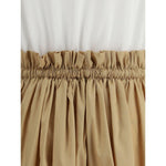 Fabiana Filippi-Fabiana Filippi Long Dress with appliqué skirt-1728,72470364320,Clothing,Dresses - Women - Clothing,Fabiana Filippi,IT42 | L,Multicolor,New with tags,Women,Women - Clothing-FA-ABD275F626L374VR1-IT42 | L