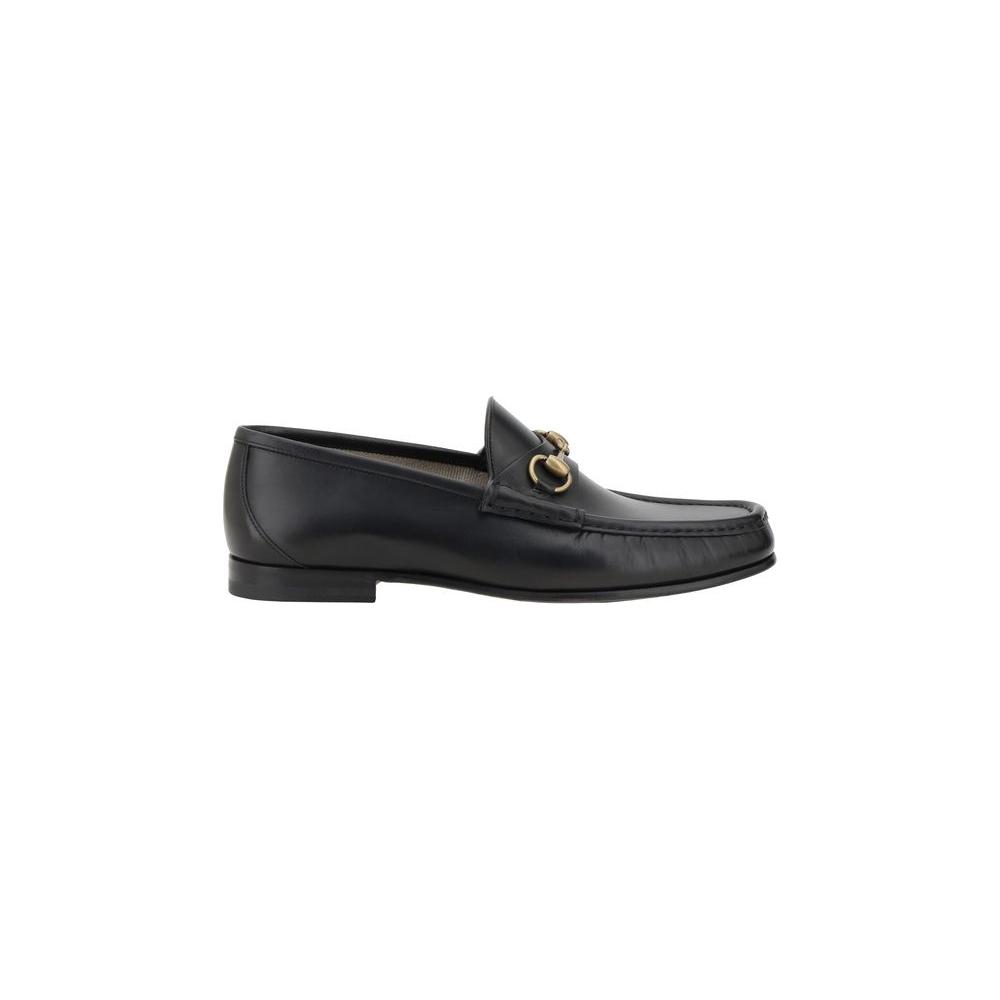 Gucci Leather Loafers Gucci Dark Slate Gray