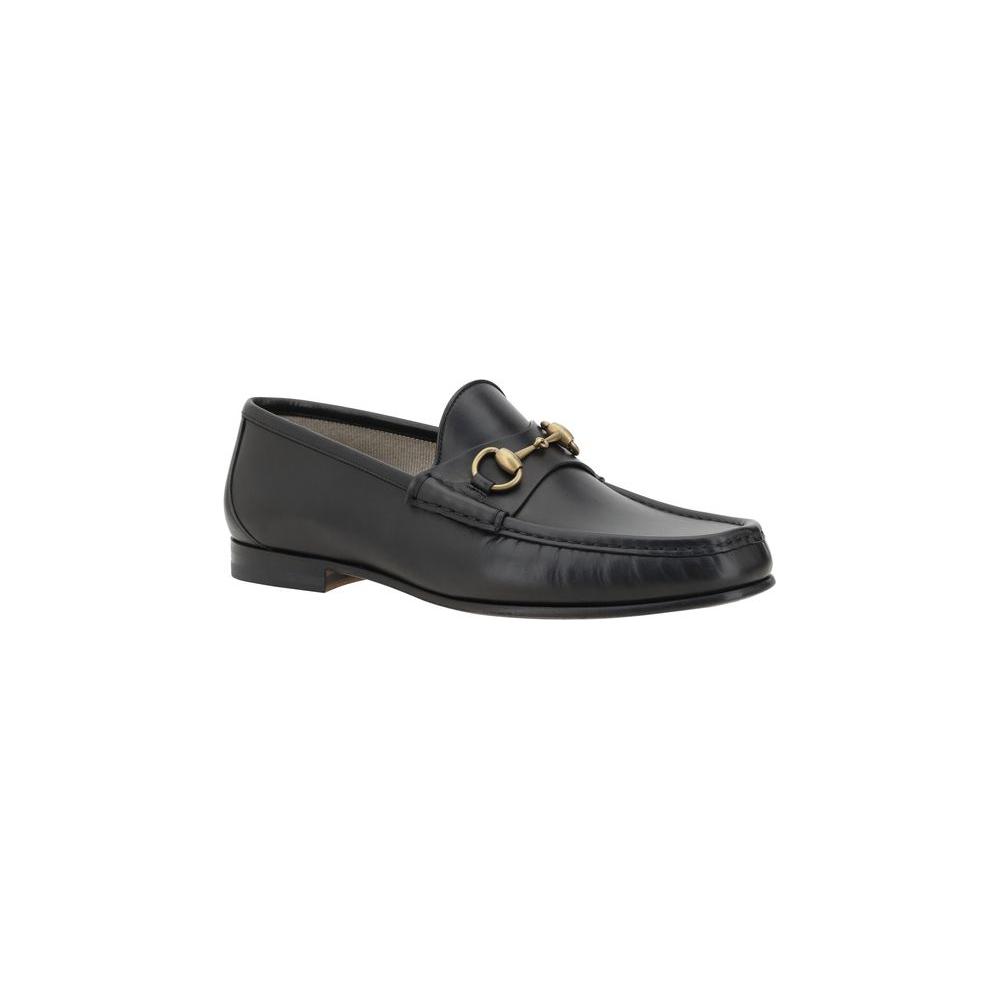 Gucci Leather Loafers Gucci Dark Slate Gray