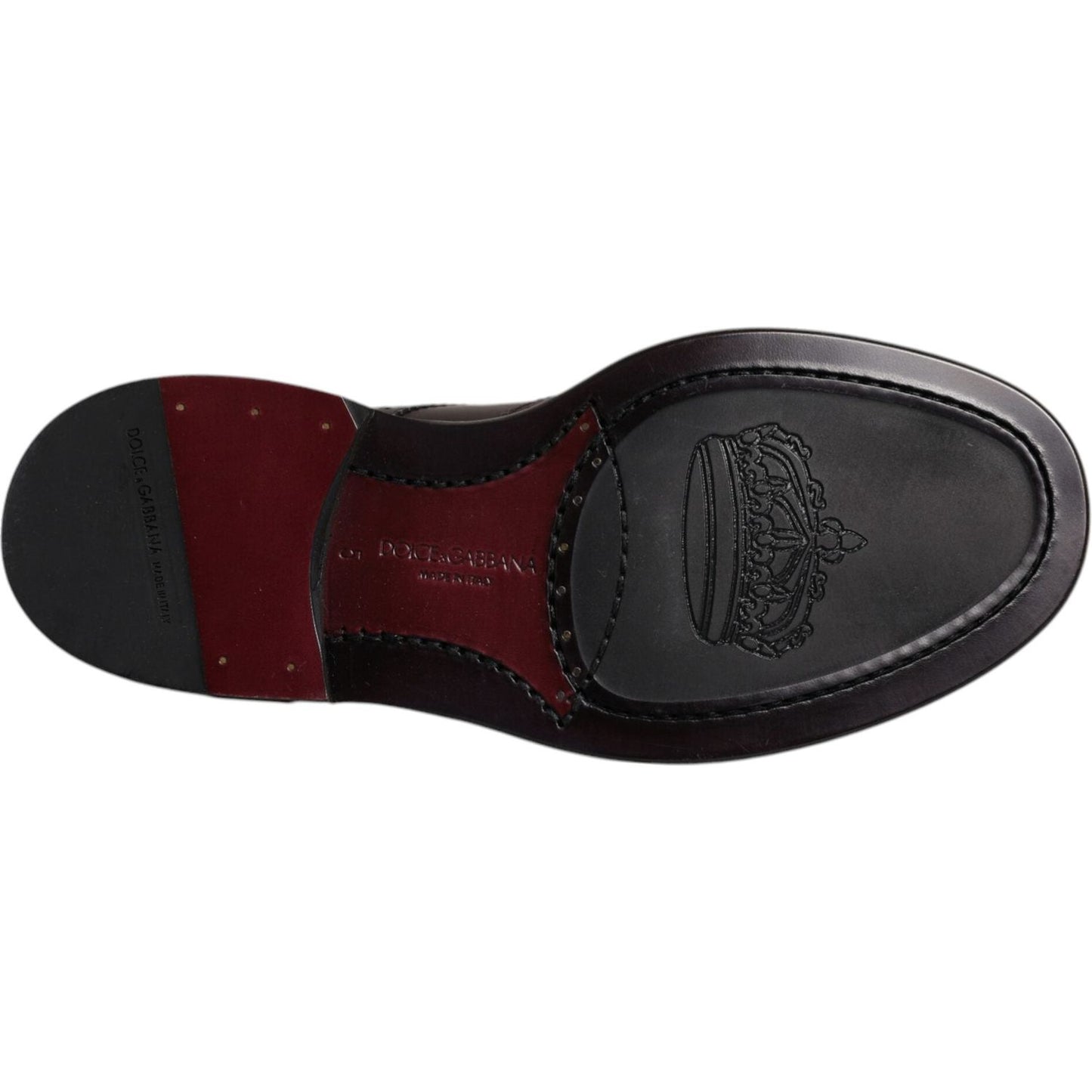 Dolce & Gabbana Brown Leather Derby Wingtip Lace Up Formal Dress Shoes