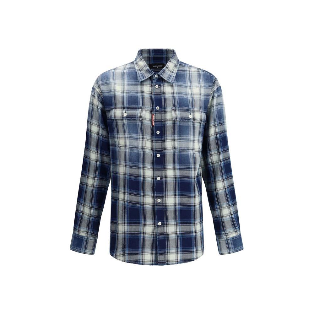 Dsquared² Cotton check Shirt Dsquared² Dim Gray