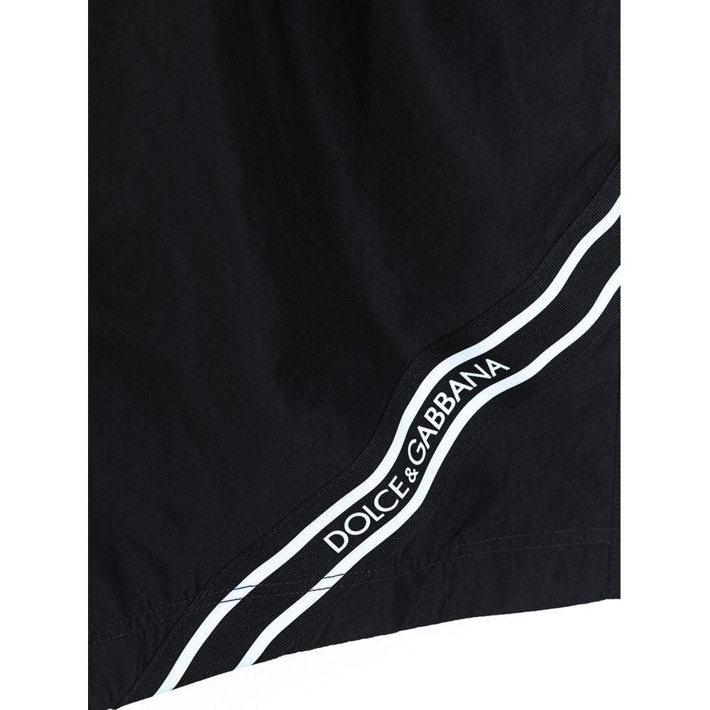Dolce & Gabbana Black Polyester Swimwear Dolce & Gabbana Black