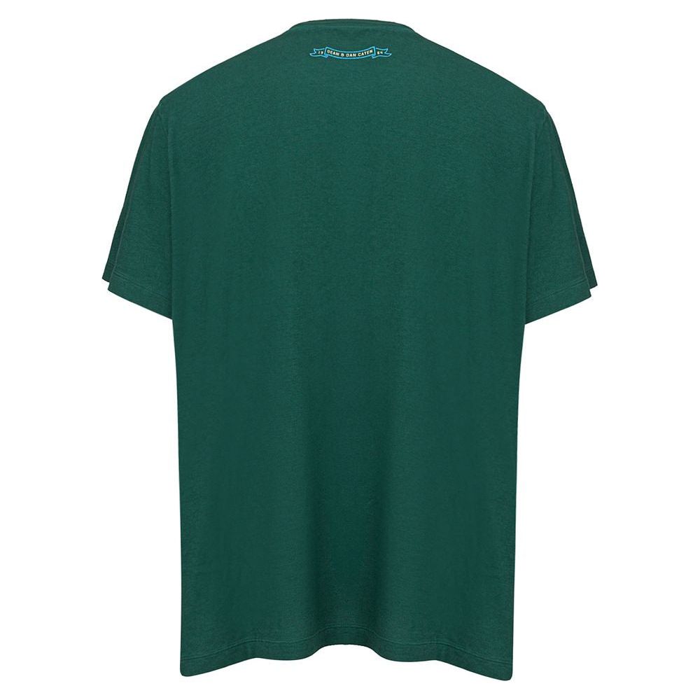 Dsquared² Green Cotton T-Shirt Dsquared² Dark Slate Gray
