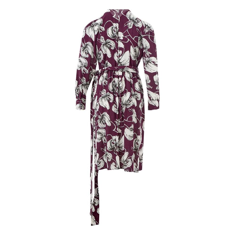 Lardini Elegant Purple Viscose Dress Lardini Dark Slate Gray