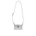 Dolce & Gabbana Metallic Silver DG BOX Leather Shoulder Strap Bag