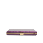 Dolce & Gabbana Purple Leather Clutch Evening Crossbody Bag